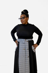 Black and White Skirt Set