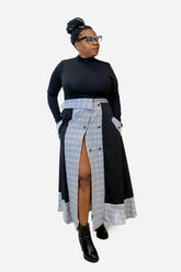 Black and White Skirt Set