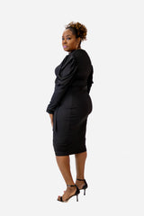 Black Puff Sleeve Dress