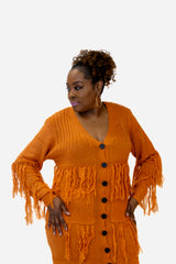Fringe Maxi Cardigan/Dress