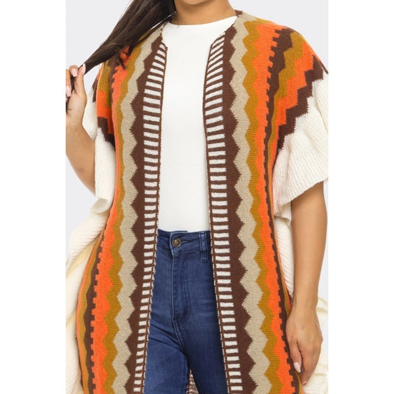 Open Poncho Cardigan