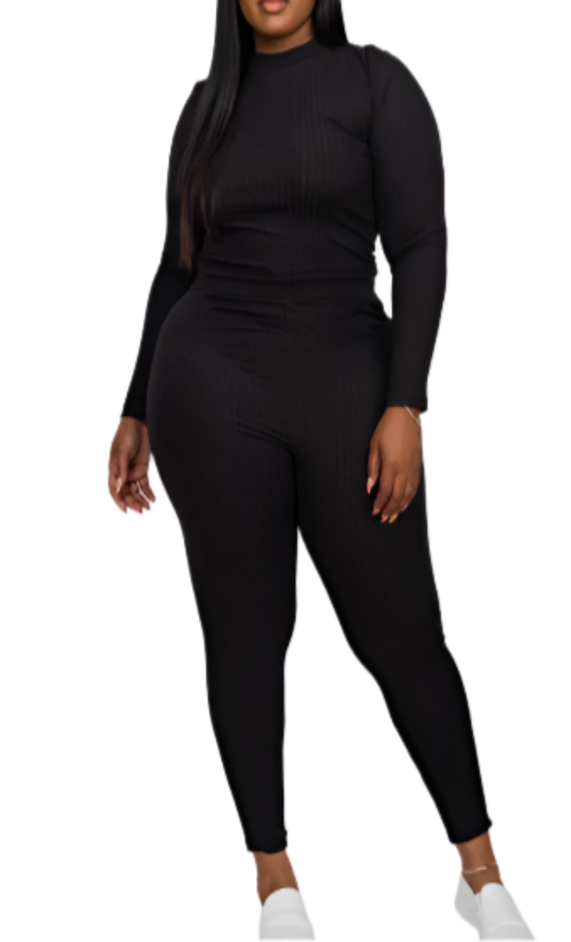 Curvy Mock Neck Curvy Set