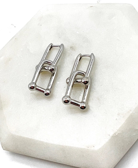Double Link Hoop Earrings