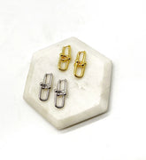 Double Link Hoop Earrings