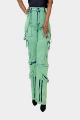Curvy Cargo Pocket Denim Pant