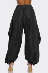 Plus Size Cocoon Cargo Denim Pants