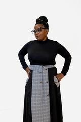 Black and White Skirt Set