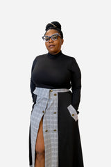 Black and White Skirt Set