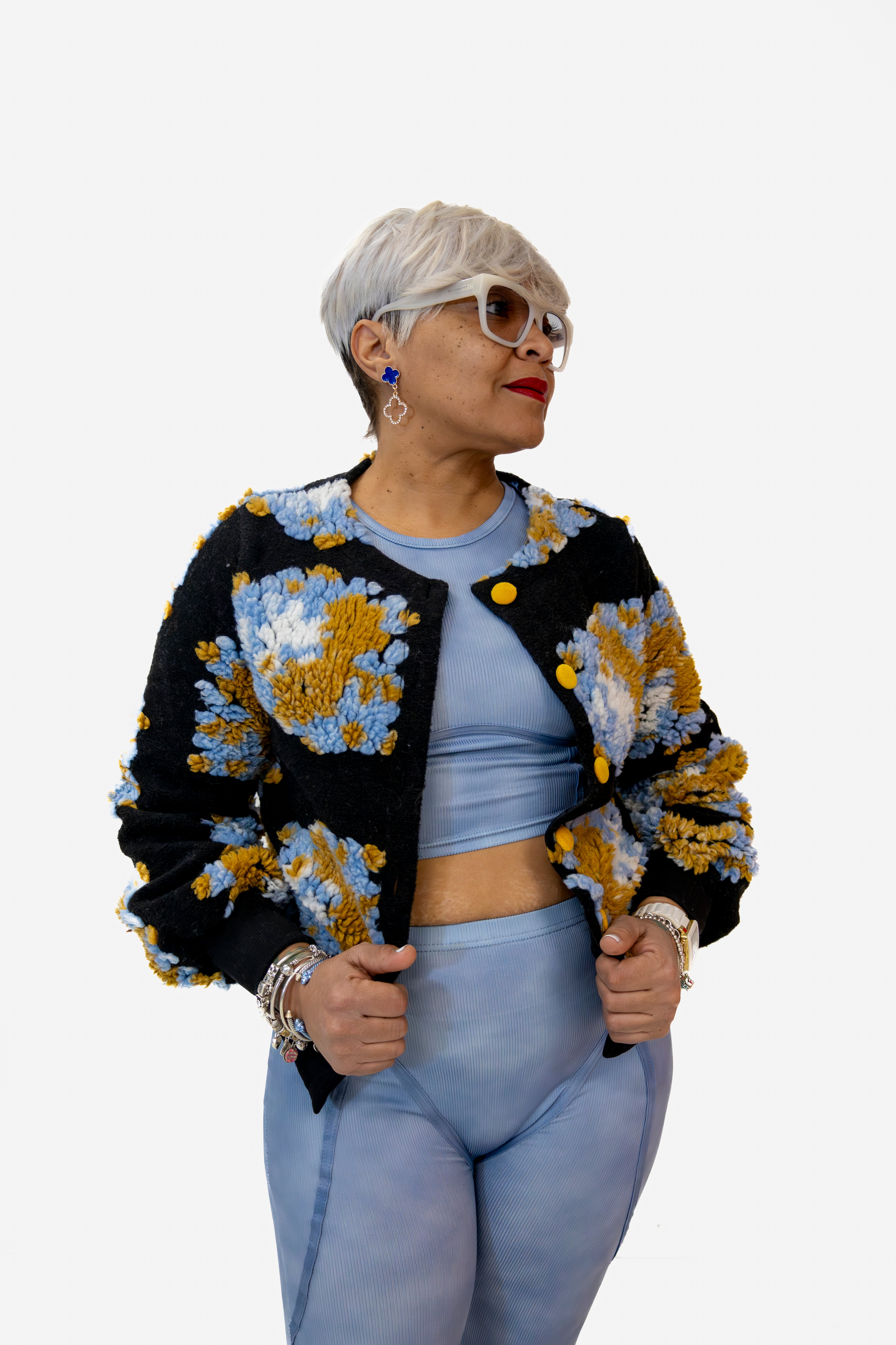 Blue Floral Cardigan
