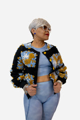 Blue Floral Cardigan