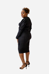 Black Puff Sleeve Dress
