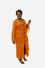 Fringe Maxi Cardigan/Dress