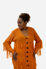 Fringe Maxi Cardigan/Dress