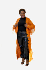 Fringe Maxi Cardigan/Dress