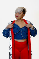 Denim Bow Bustier