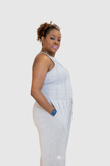 Curvy Pintuck Chill Set in Grey