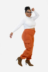 Cropped Ribbed Turtleneck