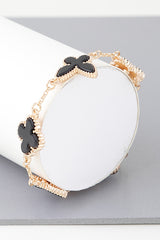 Black & Gold Clover Bracelet