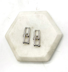 Double Link Hoop Earrings
