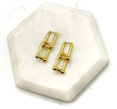Double Link Hoop Earrings