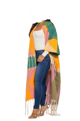 Fringe Maxi Cardigan | Tiered Cardigan