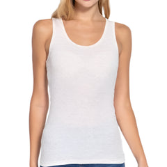 Curvy White Racerback Tank