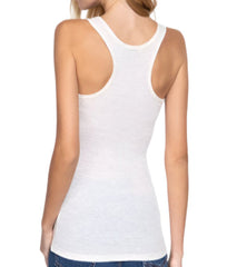 Curvy White Racerback Tank